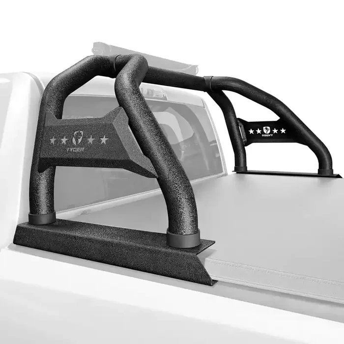 Tyger Auto Sport Bar Compatible With 2002-2018 Dodge Ram 1500; 2019-2024 Classic 5.5‘ Bed; 2004-2024 F-150; 2007-2021 Tundra Fleetside Tg-Sb7D88348 Textured Black Light Mount Roll Bar