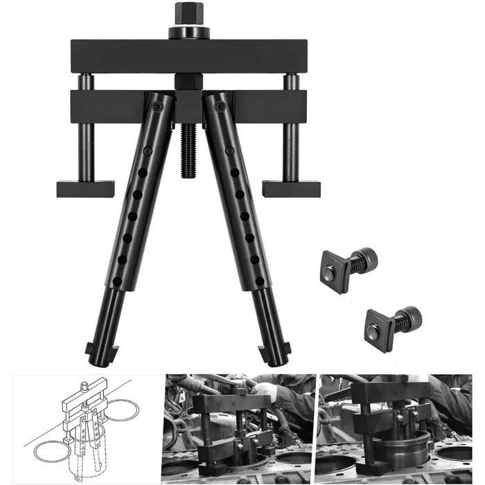 Universal Cylinder Liner Puller Assembly – Heavy Duty Diesel Engine Cylinder Liner Puller Used For Mack Cummins Cat On Wet Liner From 3-7/8” To 6-1/4” Bore, Alternative To Pt-6400-C M50010-B 3376015