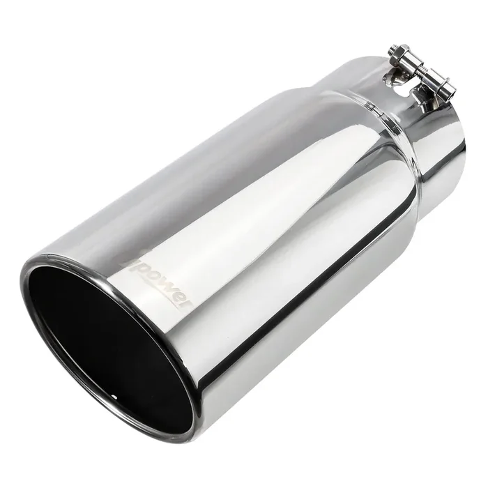 Upower Universal Diesel Trucks Car Exhaust Tip 4 Inch Inlet 6‘ Outlet 15‘ Long Stainless Steel Bolt-On