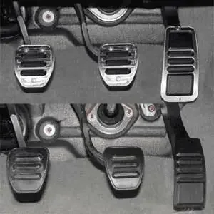 UPR 2005-2020 Mustang Manual Billet Pedal Protectors – 1011-05-01