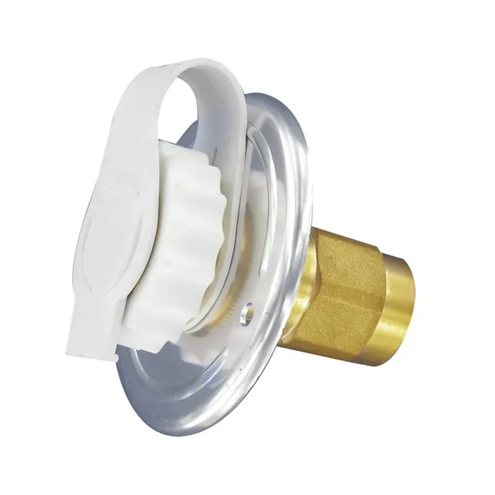 Valterra A01-0172Lfvp Flush-Mount Water Inlet – Fpt, 2-3/4‘‘ Flange, Aluminum Finish (Carded)