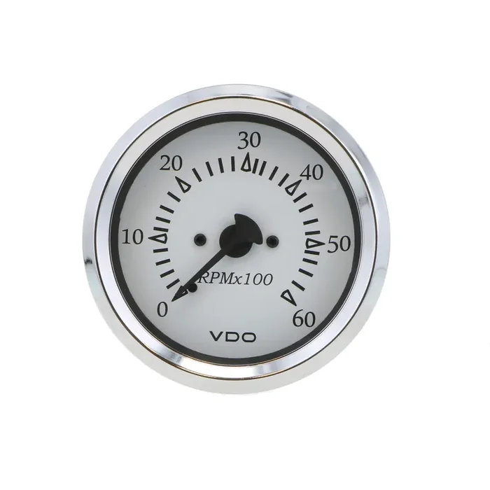 Vdo 333-15274 Cockpit Marine 6000Rpm 3 3/8‘‘ (85Mm) Sterndrive Tachometer 12V – White