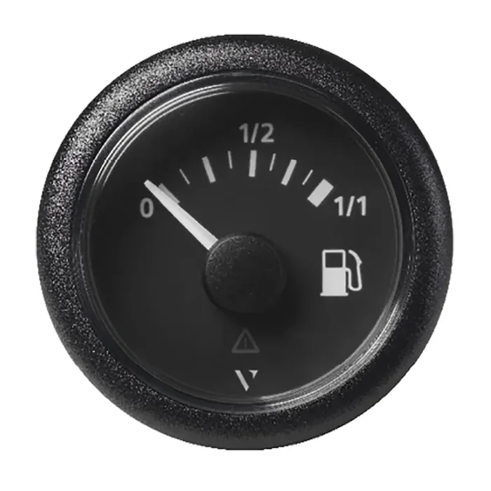Veratron 52Mm (2-1/16‘‘) Viewline Fuel Tank Level Gauge – 0 To 1/1 – Black Dial & Round Bezel