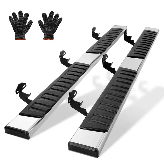Vevor Running Boards, 6‘ Step Bars Compatible With 2009-2018 Dodge Ram 1500/2010-2023 Ram 2500/3500 (Includes 2019-2023 Classic) Crew Cab, 201 Stainless Steel Side Steps Nerf Bars, 500Lbs, 2 Pcs