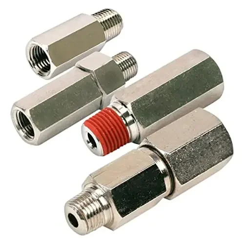 Viair 92833 3/8‘‘ Female To 3/8‘‘ Male Npt Check Valve, Nickel Plated Brass