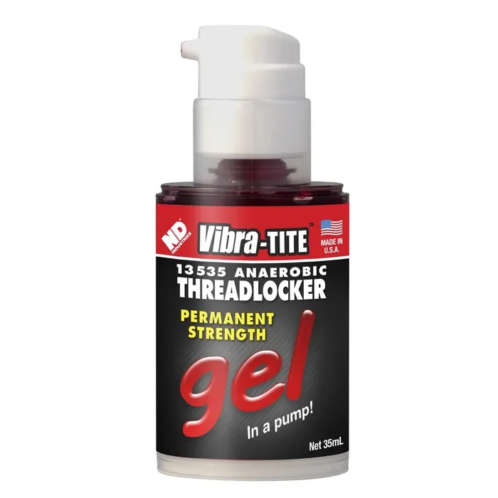 Vibra-Tite – 13535 135 Permanent Strength Gel Anaerobic Threadlocker, 35 Ml Pump, Red
