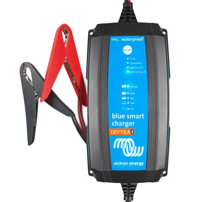 Victron Energy Blue Smart Ip65 Smart Car Battery Charger 12V 15A, Trickle Charger, Float Charger And Desulfator For Motorcycle, Atv, Rv, Lithium And Deep Cycle Batteries