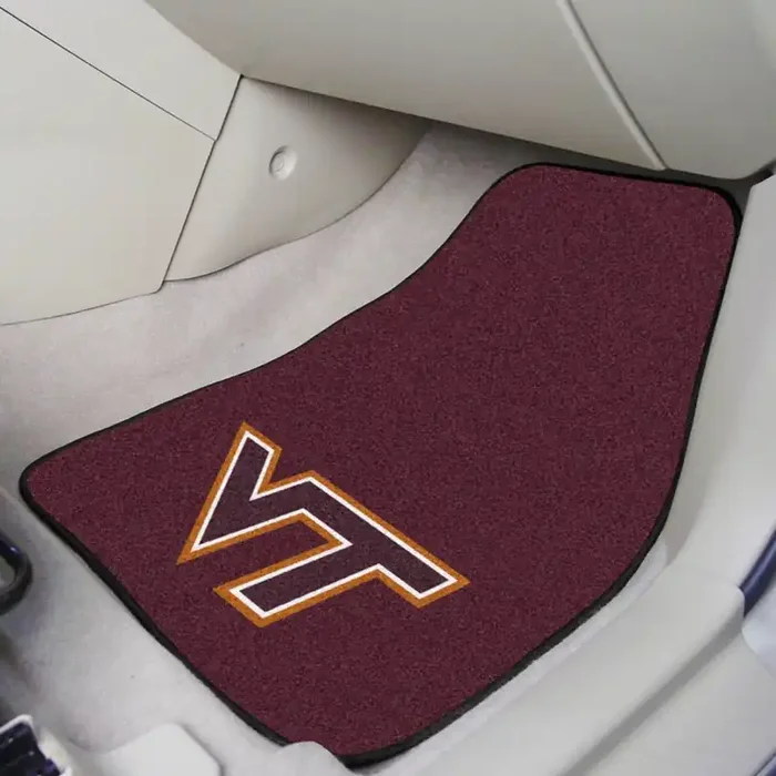 Virginia Tech 2-Piece Carpeted Car Mats 17‘‘X27‘‘