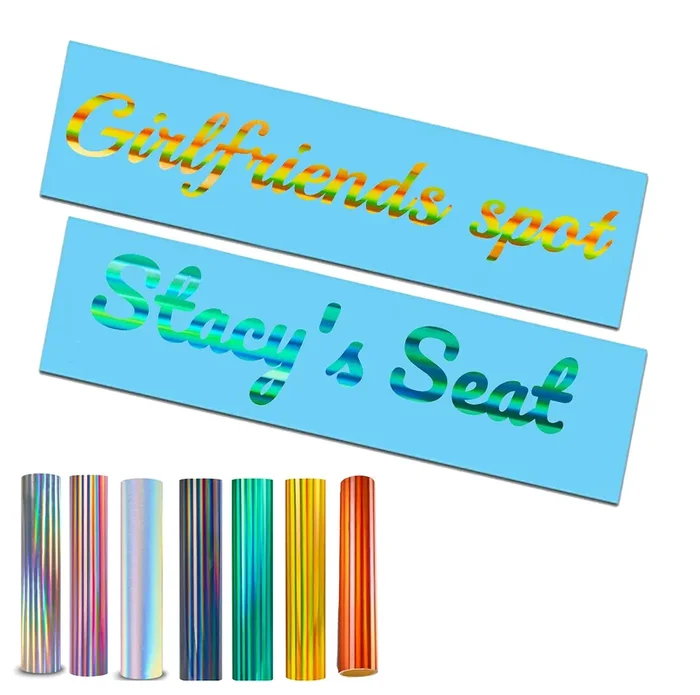 Vulgrco Holographic Edition Design Your Own Girlfriends Wife‘S Seat Spot Custom Vinyl Decal Sticker Letters Initials Monogram Car Window Cup Gift License Plate Personalized Sign Diy