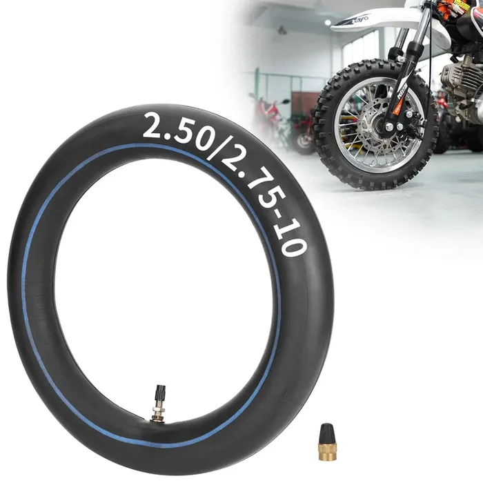 WATODAY 2.50-10 Inner Tube with Straight Valve Stem for CRF50 XR50 DRZ70 PW50 Mini Dirt Bikes – 10 Inch Size