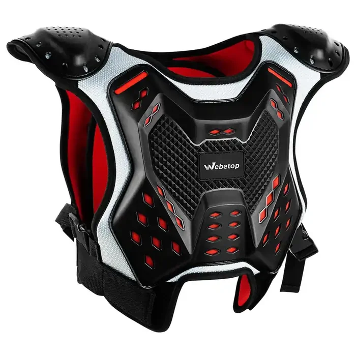 Webetop Youth Atv Chest Protector Motocross Armor Vest For Kids Dirt Bike Mountain Cycling M