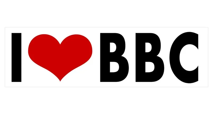 Witnystore I Love Bbc 8‘‘ Long Black Letters On White Sticker – Multisurface Uv Water Resistant Durable Waterproof Funny Adult H