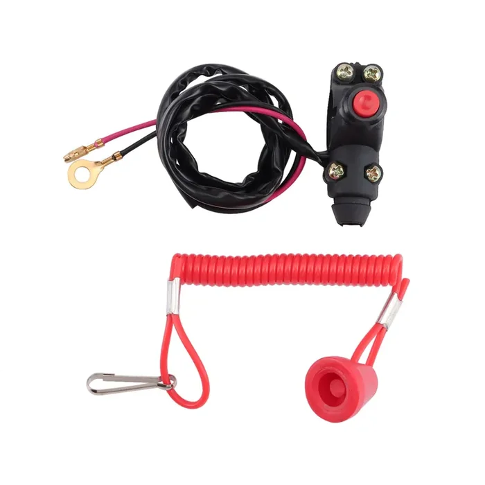 Woostar 7/8‘ 22Mm Handlebar 2 Wire Tether Kill Switch Replacement For 110Cc 125Cc Taotao Dirt Pit Bike Atv 4 Wheeler Quad Trail Bike
