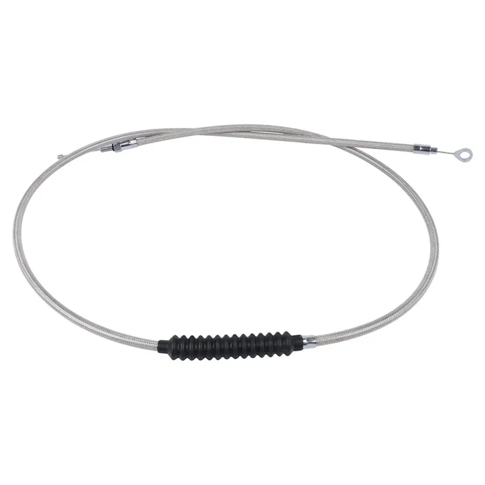 Worldmotop 63‘ 67“ 71‘ 75” 79‘ Stainless Steel Clutch Cable Wire Kit Compatible With Harley Iron Xl 883 1200 Dyna Softail Fat Boy Heritage Road King Motorcycle Clutch Cable Wire(71‘)