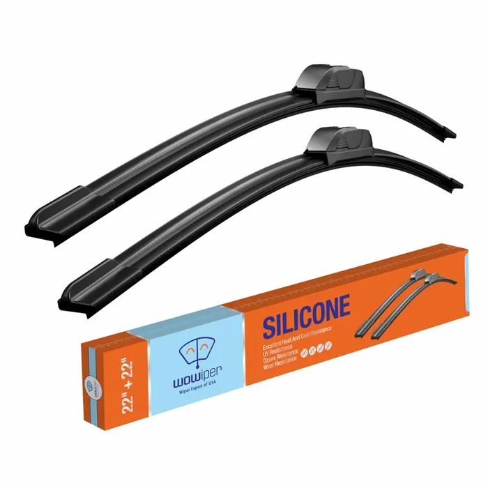 Wowiper 22 Wiper Blades 2 Pack Silicone Wiper Blades Replacement For Ford F150 F350 2020 2019 2018 2017-2012/Chevy Tahoe 20-00 S