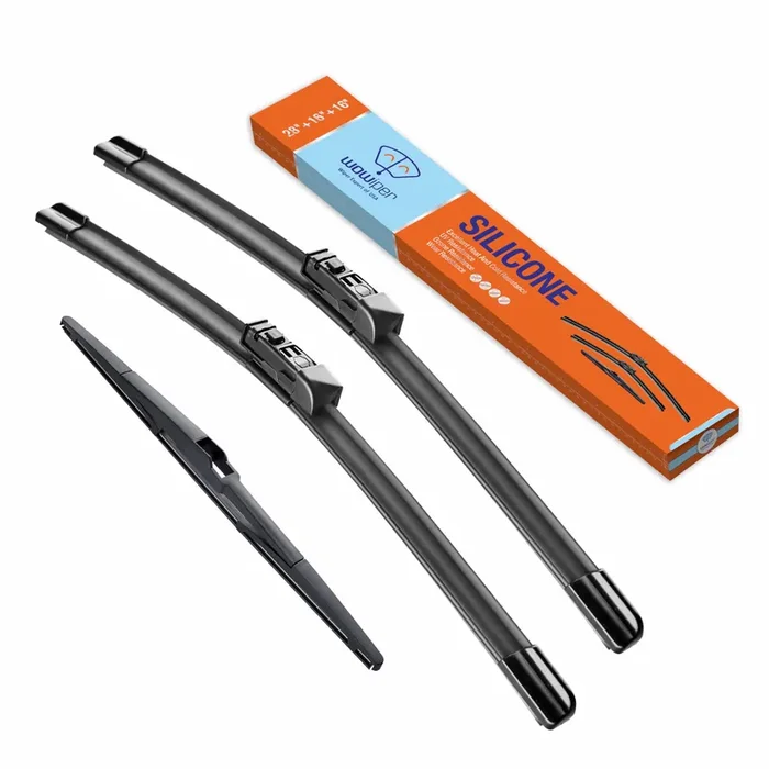 Wowiper Silicone Windshield Wiper Blades With Rear Wiper Blade For Toyota Prius 2016-2022, All-Season Automotive Replacement Win