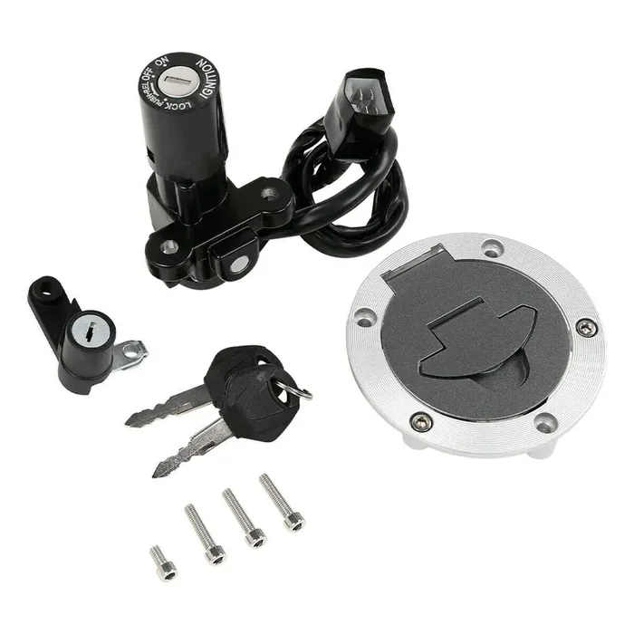 Wowtk Complete Set Of Ignition Switch Lock Key Fits For Yamaha Yzf-R3 2015-2018