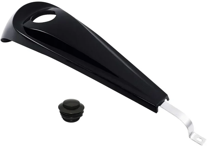 Wowtk Smooth Dash Console With Pop Up Gas Cap Fits For Harley Touring Electra Glide Flht Road Glide Fltrx Street Glide Flhx 2008-2022,Black
