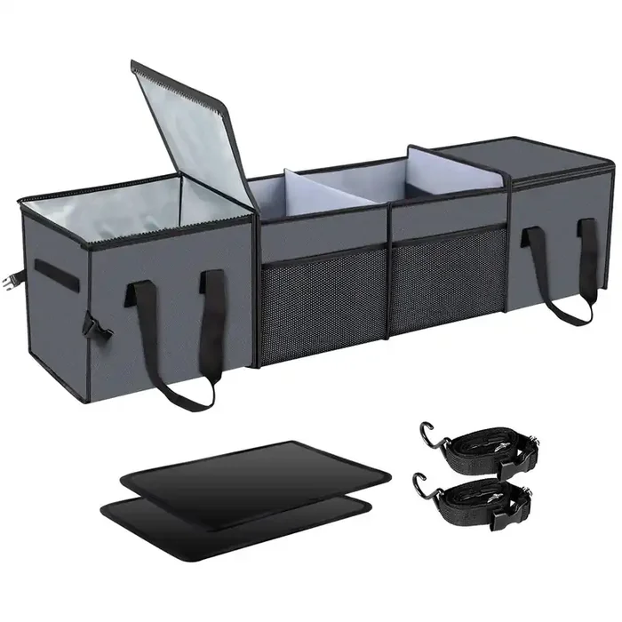X-Cosrack Car Trunk Organizer, Storage With Insulation Cooler Bags For Suv, Truck, Automotive, Van, Cargo, Collapsible Portable