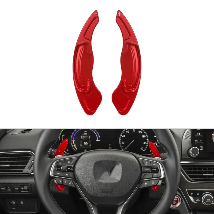 X Xotic Tech Red Aluminum Paddle Shifter Extensions Interior Shift Cover Trim Compatible With Honda Civic 10Th Gen Accord 9Th 10