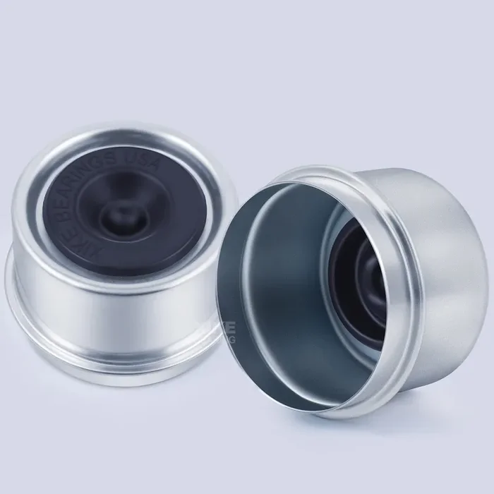 Xike Stamping Dust Cap And Rubber Plug Series (52 Mm Grease Cap X 2, Black)