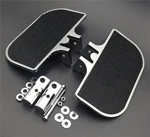 Xkh- Motorcycle Chrome Passenger Mini Floorboards Rear Footboards Foot Rest Pegs Mounts Compatible With Harley Davidson Electra