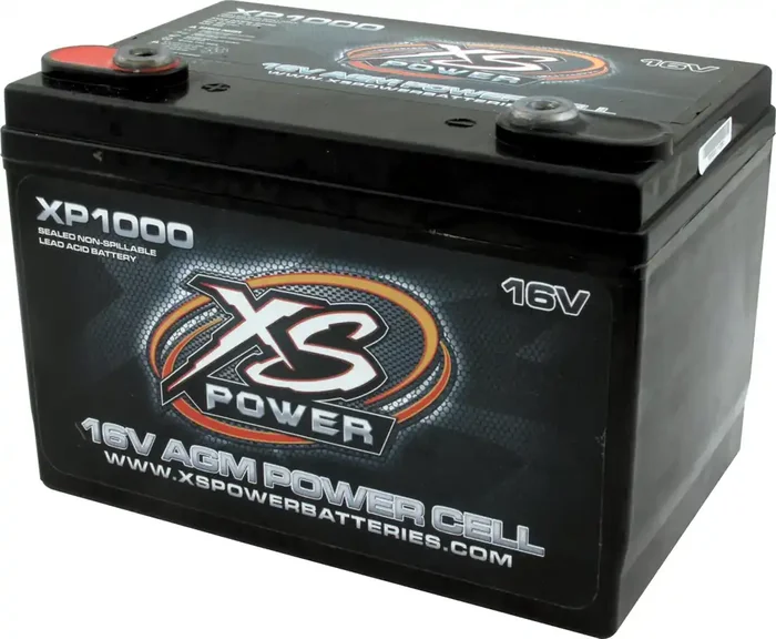Xs Power Xp1000 Agm Series 2400 Max Amp 675 Cranking Amp 16V Battery With 3/8‘‘ Stud Adapter And 10.25‘‘ Hardware