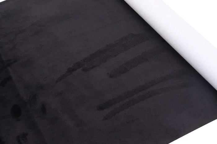 Y.A. Lotus Microfiber Fabric Self-Adhesive Suede Look, Premium Synthetic Leather – Stretch Film Fabric Perfect For Car Interior Decorate -14.5In X 55In, Black