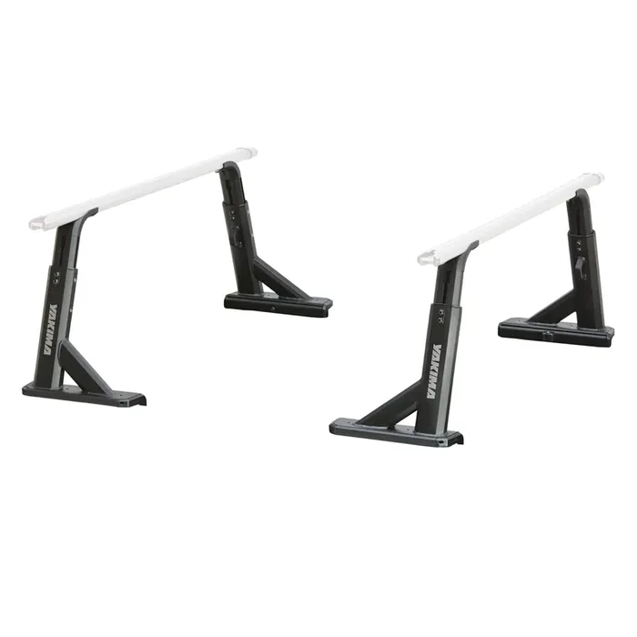 Yakima Overhaul Hd Heavy Duty Aluminum Construction Adjustable Height Truck Bed Rack With Tie Down Points And T Slot Attachments, Black