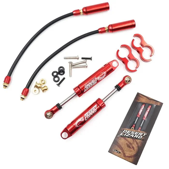 Yeah Racing 90Mm Desert Lizard Piggyback Internal Spring Damper Pair Red Ddp-090Rd