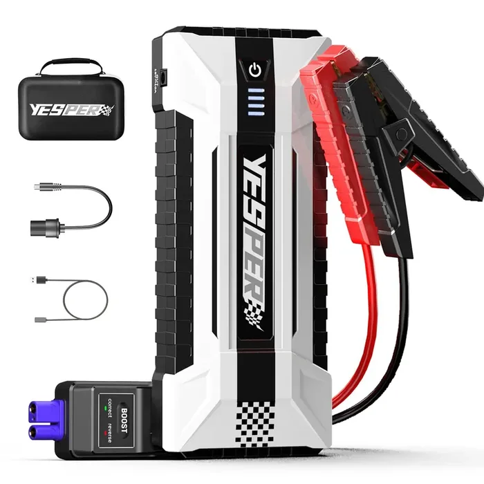 Yesper Battery Jump Starter – 4120A Peak Portable Car Starter (All Gas, Up To 10.0L Diesel Engine), Auto Battery Booster Pack,Jump Box, Dsli Safe Tech Safely Start All 12V Vehicle& Dc 15V Ports