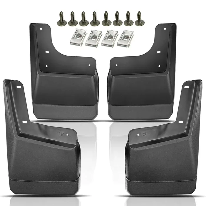 Yhtauto Set Of 4 Mud Flaps Splash Guards Accessories Replacement For Hummer H2 2003-2009, Front And Rear Lh Rh, Black