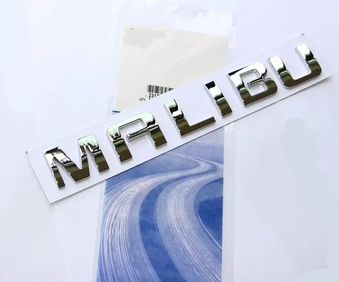 Yoaoo 1X Oem Malibu Nameplate Abs Letter Emblem Badge Replacement For Malibu Glossy (Chrome)