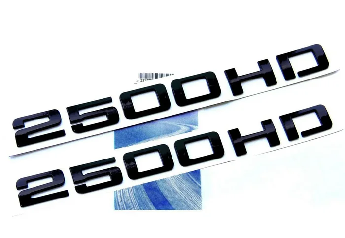 Yoaoo 2Pack Oem Black 2500Hd 2500 Hd Nameplates Emblems Badges Glossy Compatible With Silverado Sierra