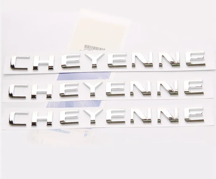 Yoaoo 3Pack Oem Chrome Cheyenne Nameplates Emblems Badge Compatible With Silverado Shiny 3D New
