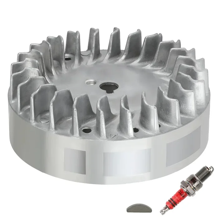 Yoxufa Aluminum Flywheel 10Krpm For Non Hemi Predator 212Cc 224Cc 196Cc 200Cc 208Cc Coleman Ct200U Bt200X Massimo Warrior Mb200 Gx160 Gx200 6.5Hp Clone Engine Powersports Mini Bike Performance Parts