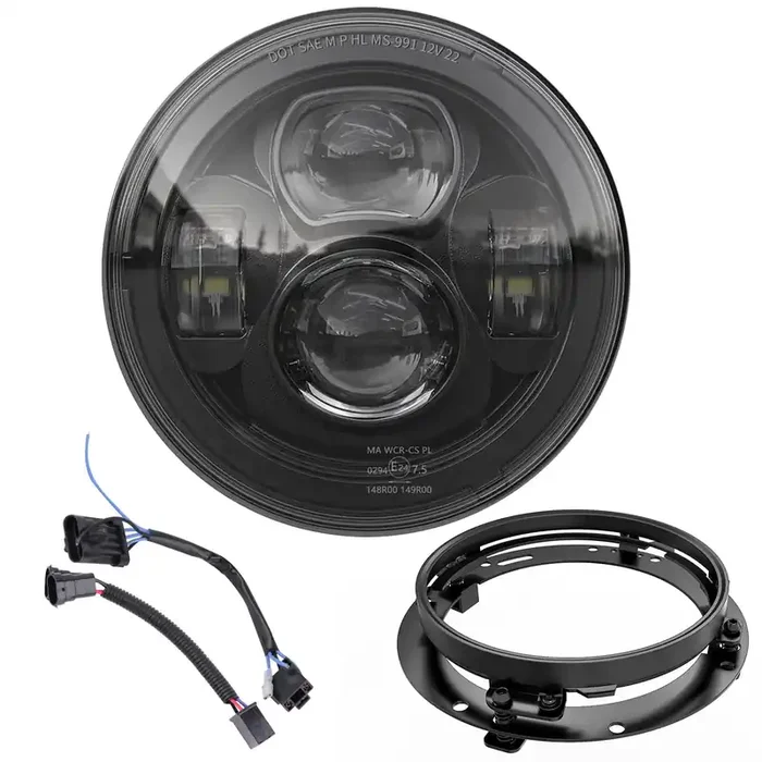 Z-Offroad New Motorcycle 7 Inch Led Headlight Dot Kit Compatible With Harley Davidson Touring Street Glide Road King Special Ele