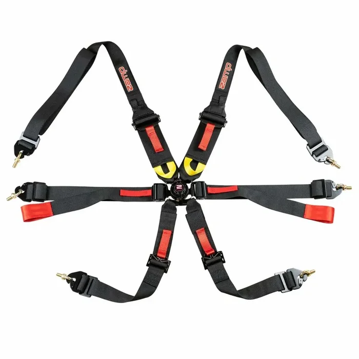 ZAMP Racing Seat Harness Black 3/2 Shoulder 3 6 Point FIA 8853-2016 HARN03F003